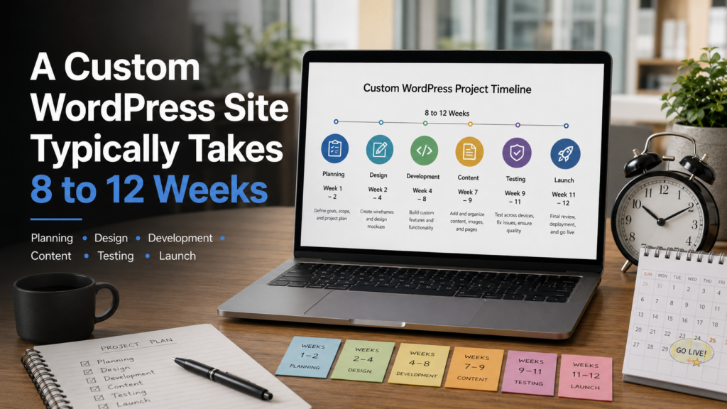 Custom WordPress project timeline workspace