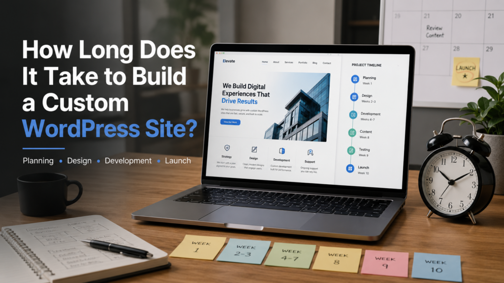 Modern workspace with project timeline